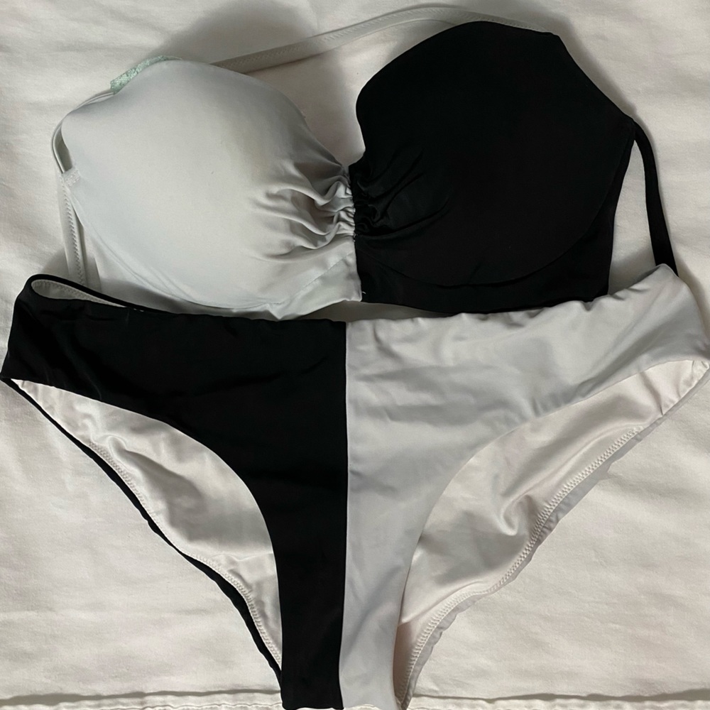 VS black/swimsuit 34D and M bottom.
